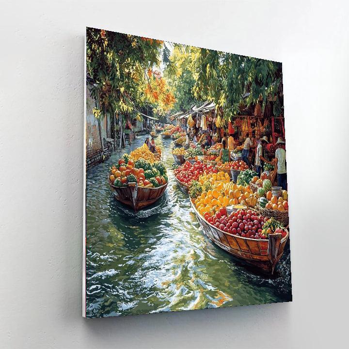 The Floating Markets - Bangkok Paint By Number