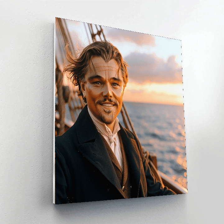 Leonardo Dicaprio: Navigating Dreams In Titanic Waters Paint By Color