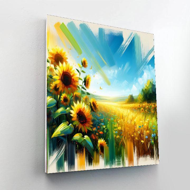 Bright Summer Fields Paint By Numbers Art