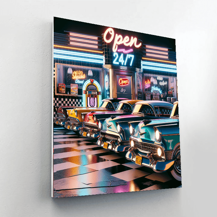 Retro Classic Cars Collection Number Painting