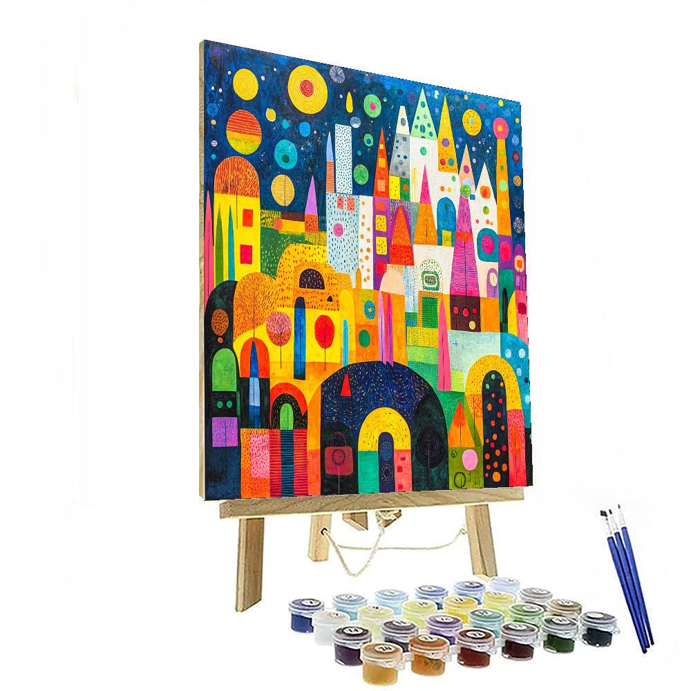 Paul Klee Inspired Euphoric Patterns  Painting Number Kit