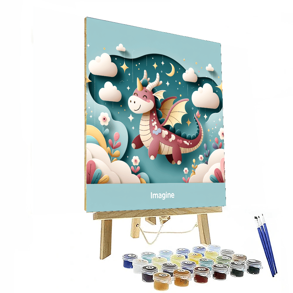 Friendly Dragon Fantasy Paint By Number