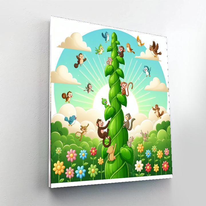 Friendly Giant Beanstalk Paint By Numbers Art