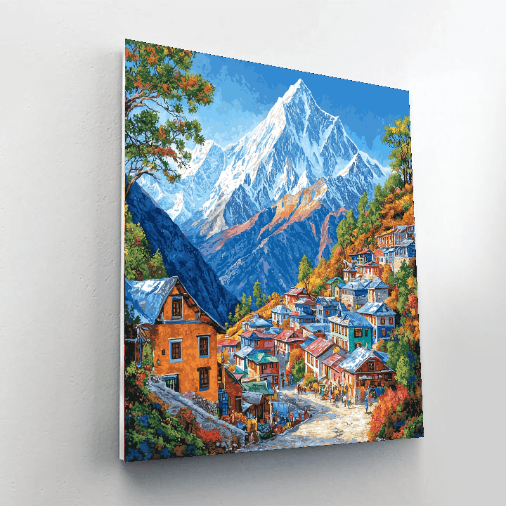 Namche Bazaar - Nepal Paint By Numbers