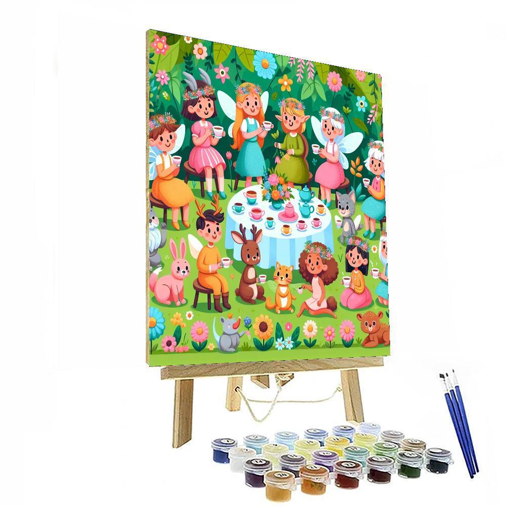 Garden Fairies Tea Party Painting By Numbers Kit