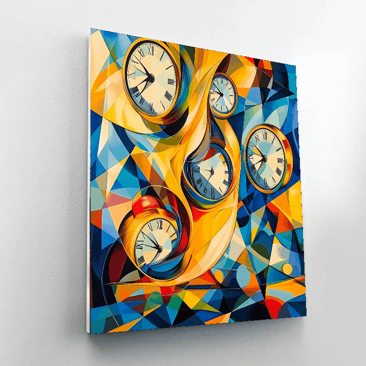 Salvador Dali Inspired Time's Reflection  Paint By Numbers Art