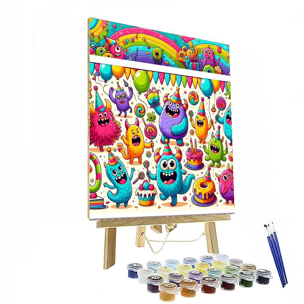 Playful Monster Bash Paint By Color
