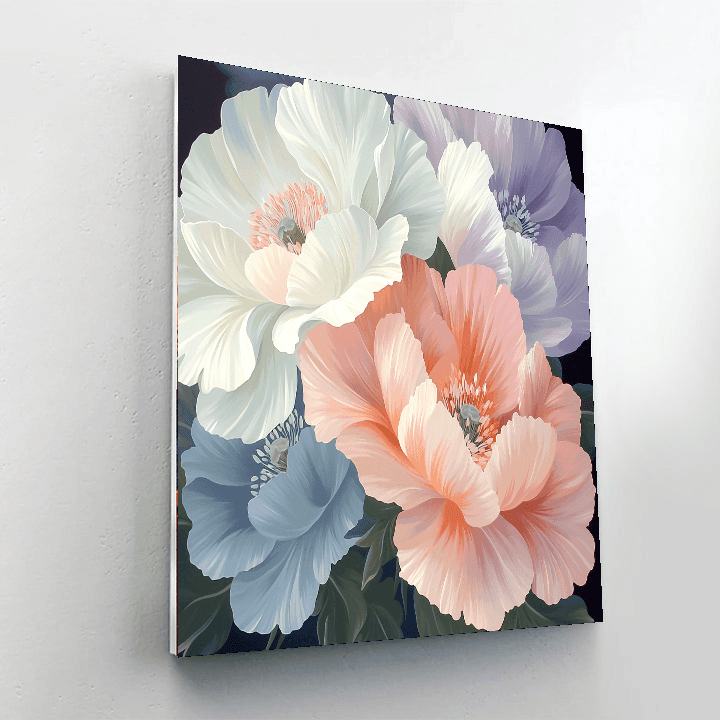 Georgia O'Keeffe Inspired Luminous Flower Garden  Painting By Numbers Kit