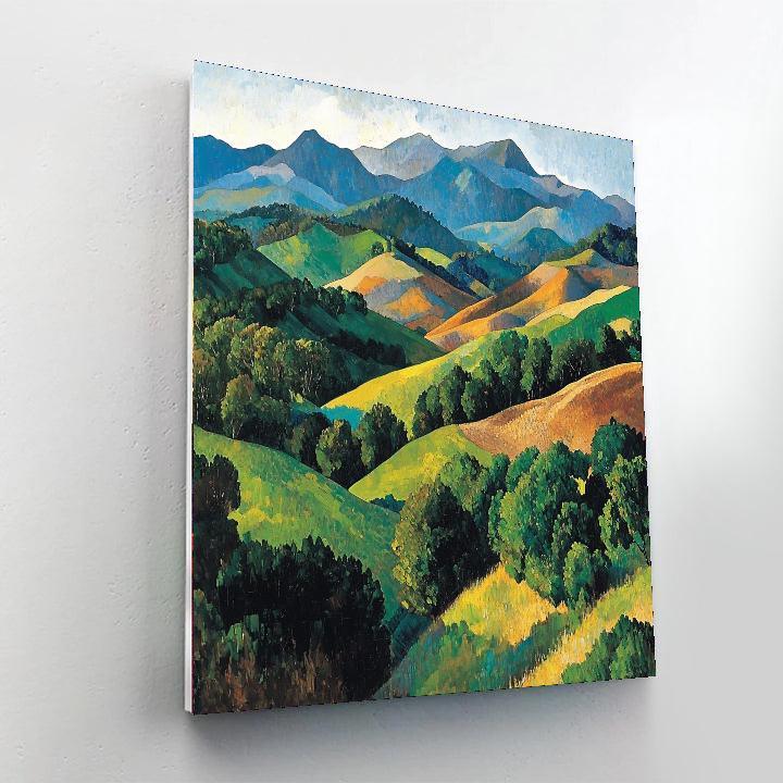 Paul Cézanne Inspired Mountain Embrace  Paint By Number