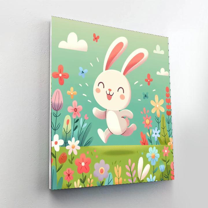 Bouncing Bunny Escapade Painting By Numbers Kit