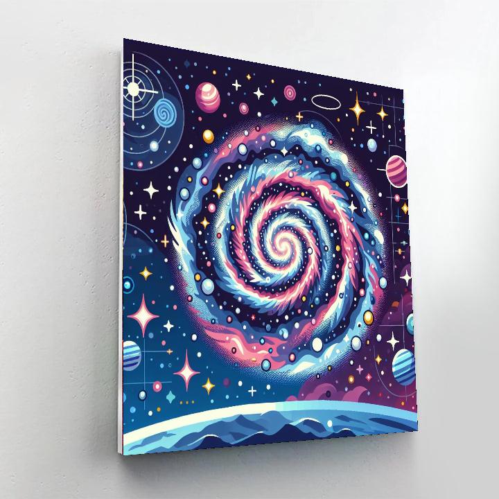 Glowing Galaxies Numbered Painting Kits