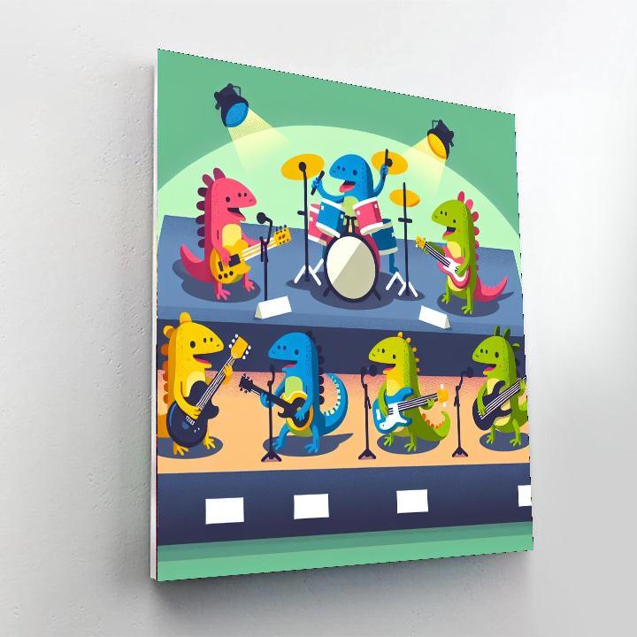 Lively Lizard's Rock Band Paint By Numbers Kits