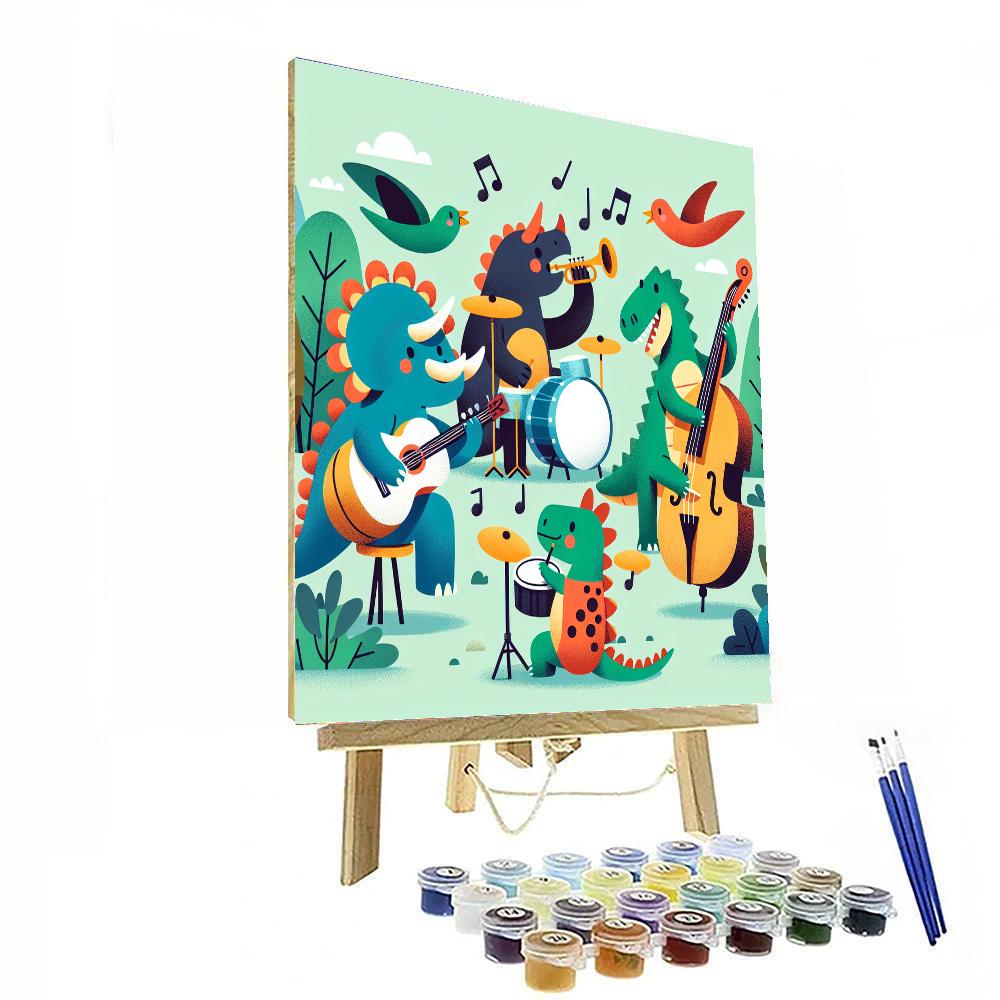 Lively Dino Band Paint By Numbers Kits