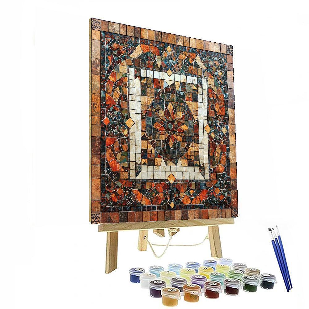 Inspired By Historic Mosaics Inspired Historic Cultural Mosaic  Paint By Numbers