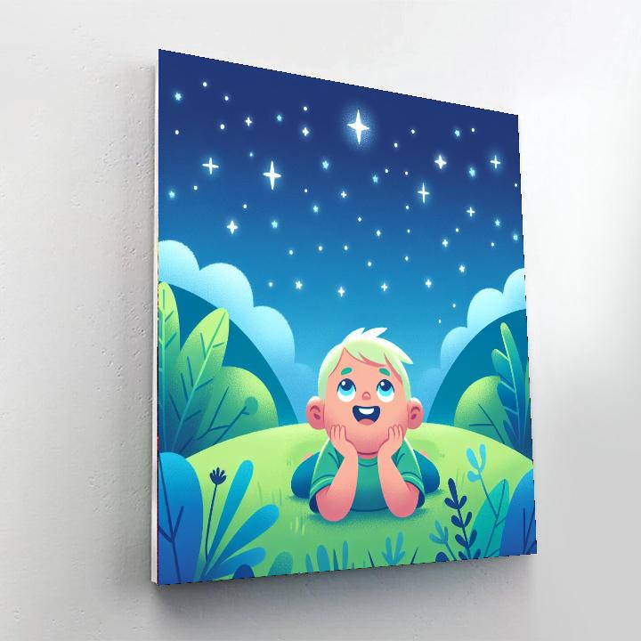 Dreamy Star Gazing Number Painting