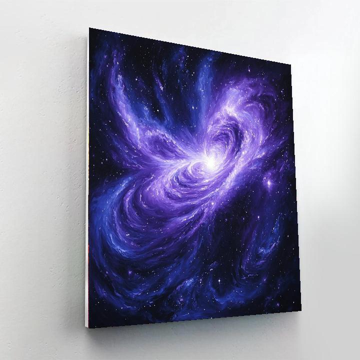 Caravaggio Inspired Cosmic Light Symphony  Paint By Color