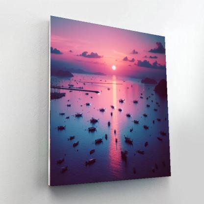 Twilight Harbor Serenity Number Painting
