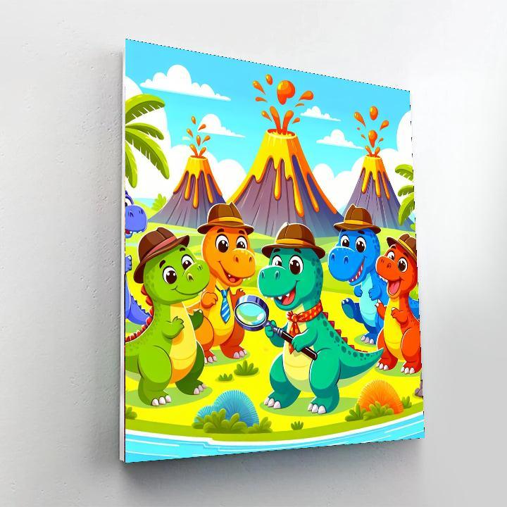 Daring Dinosaur Detectives Number Painting