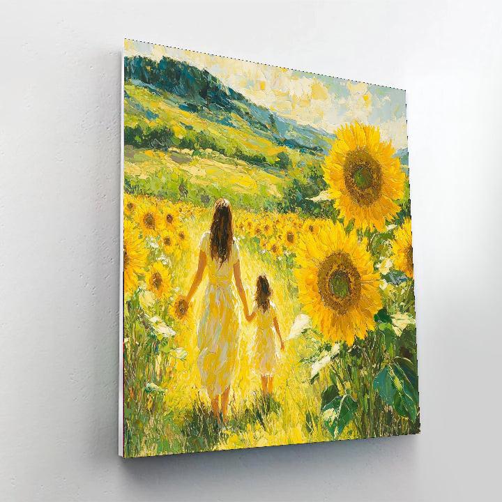 Sunflower Fields Of Love Number Painting