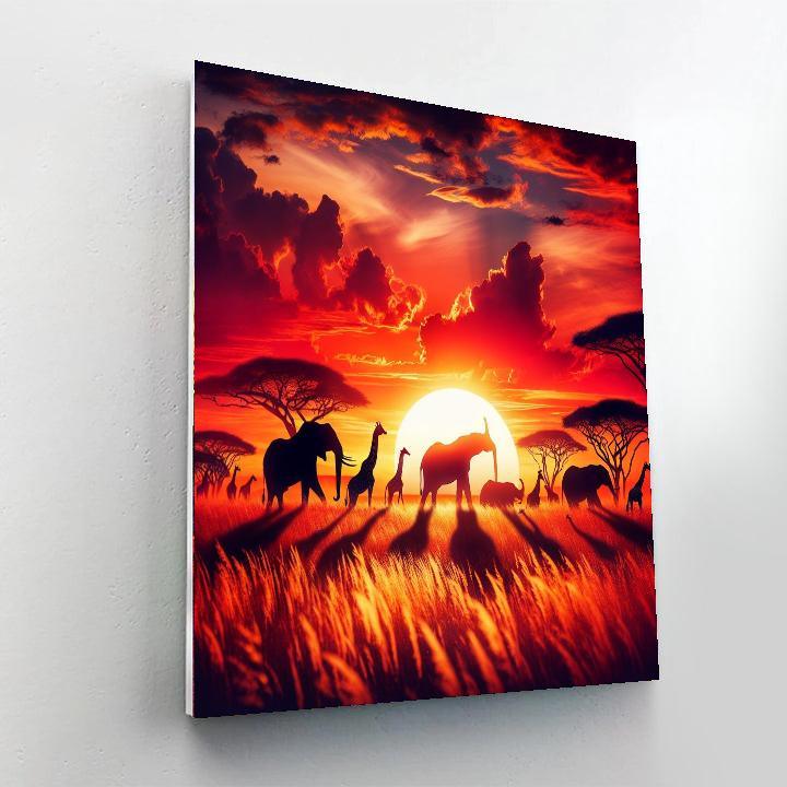 Sunset Savanna Adventure Paint By Number