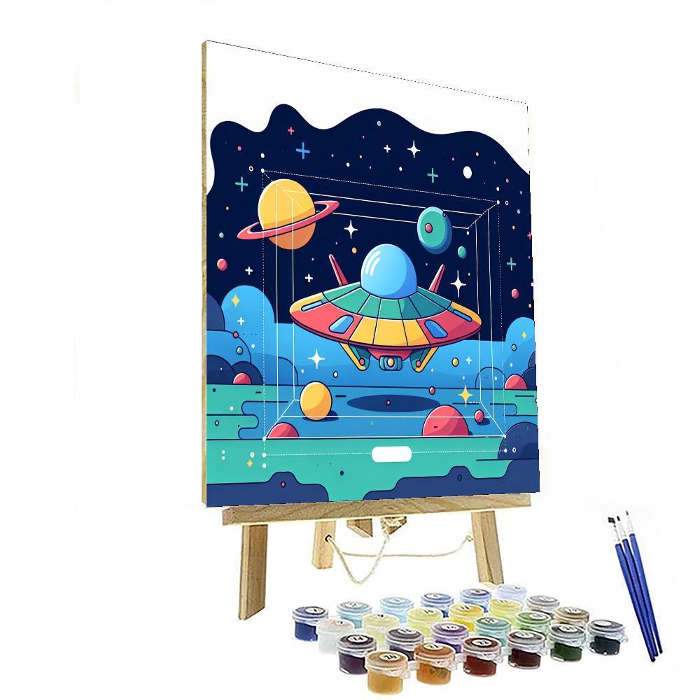 Starship Explorer Paint By Numbers Art