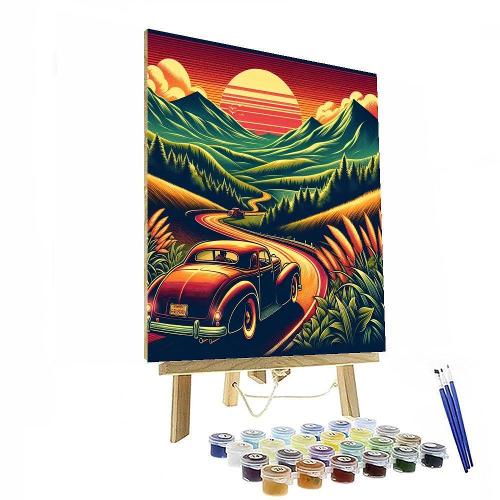Cinematic Road Trip Memories Paint By Numbers Art
