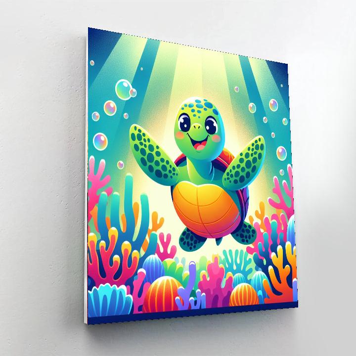 Charming Sea Turtle Numbered Painting Kits