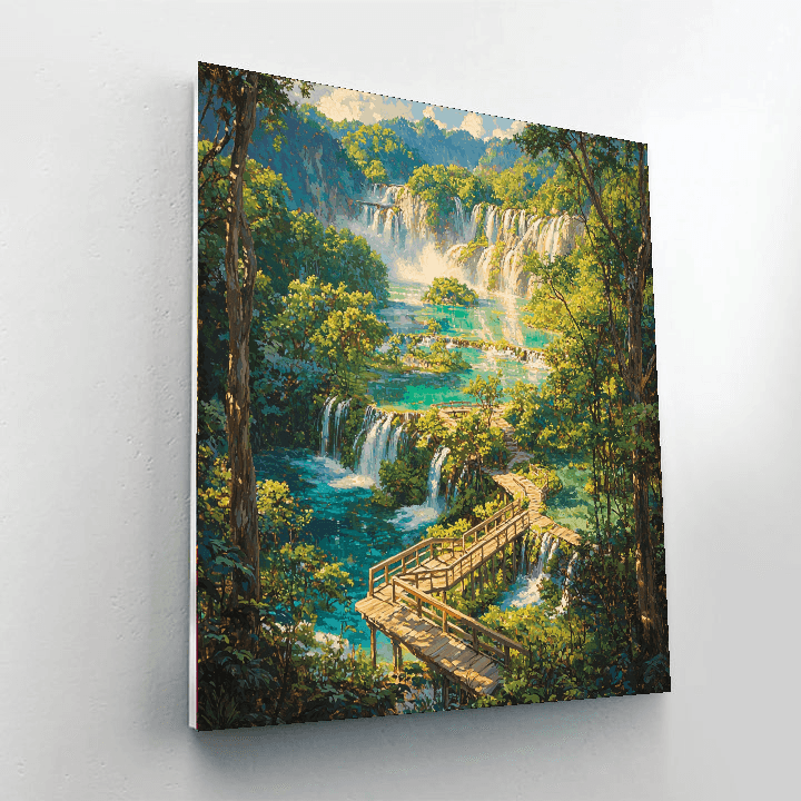 Plitvice Lakes National Park, Croatia Painting Number Kit