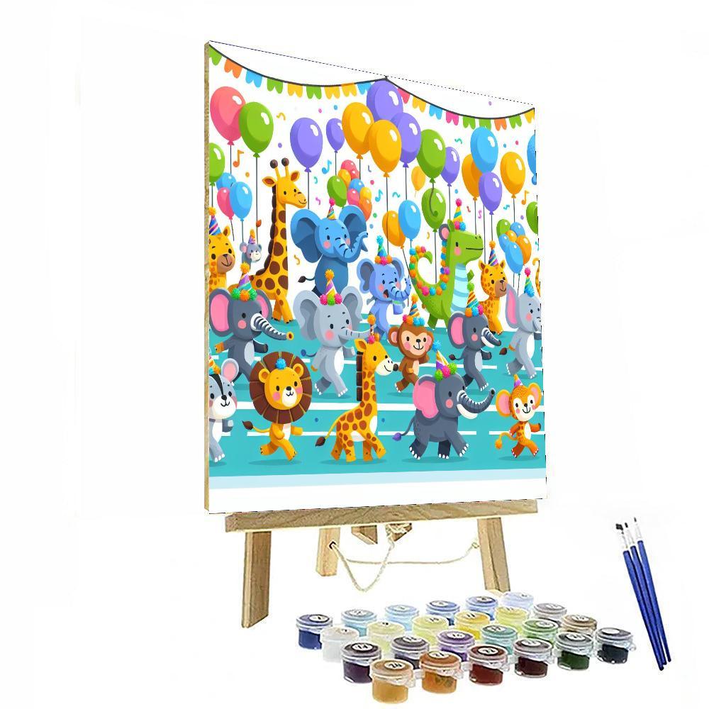 The Animal Parade Paint By Numbers Art
