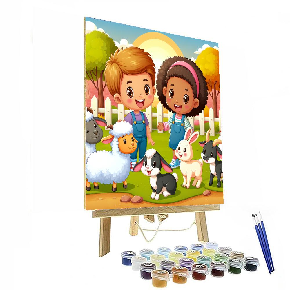 Happy Day At The Petting Zoo Paint By Numbers Kits