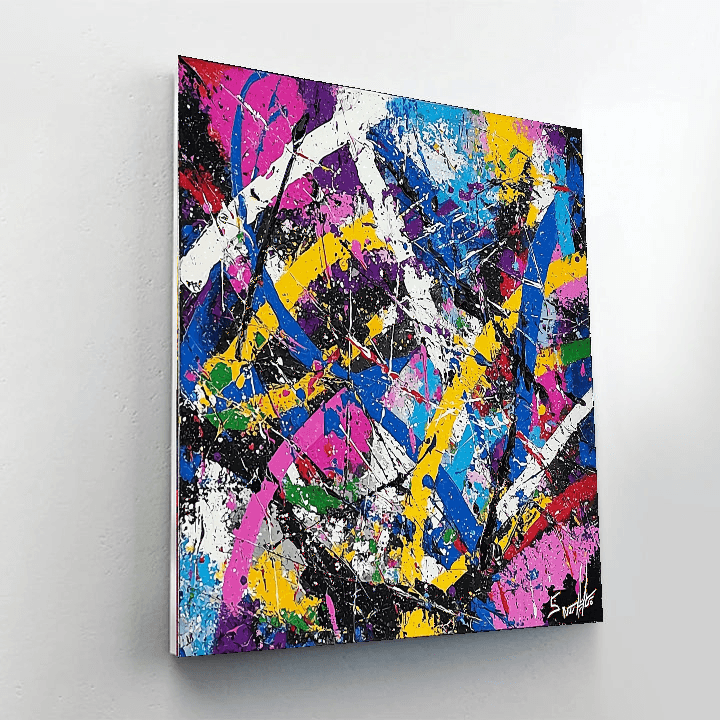 Jackson Pollock Inspired Pollock's Urban Energy  Paint By Numbers Art