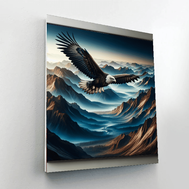 Majestic Eagle Flight Painting Number Kit