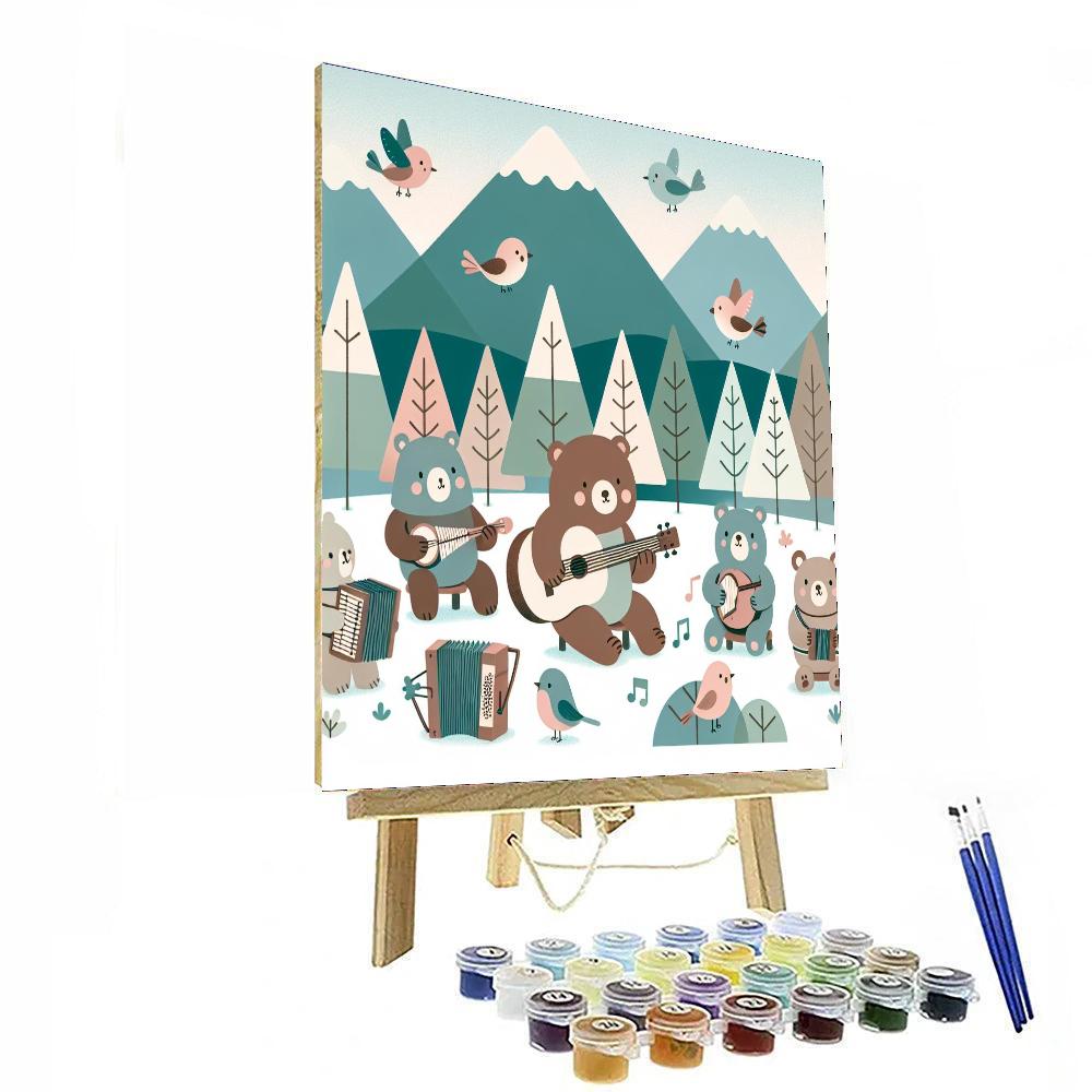 Melodic Mountain Retreat Painting By Numbers Kit