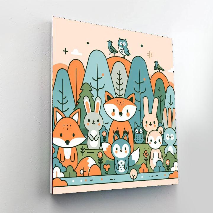 Mystical Woodland Gathering Paint By Numbers