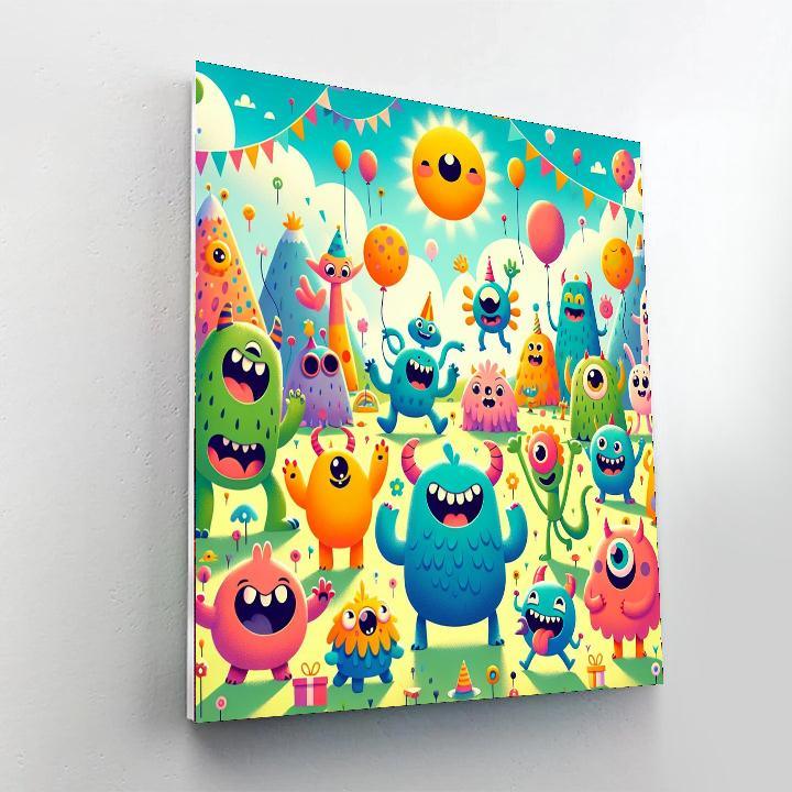 Friendly Monster Adventure Paint By Numbers
