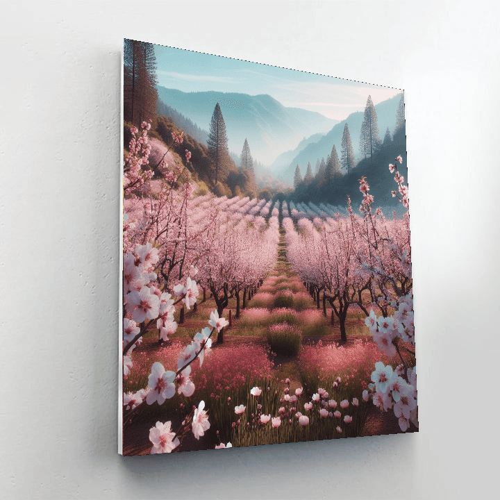 Dreamy Orchard Walk Number Painting