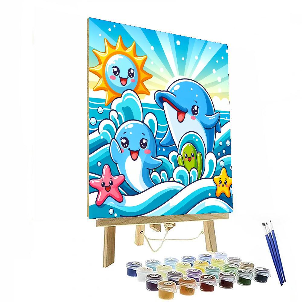 Bubbly Ocean Fun Paint By Numbers Art