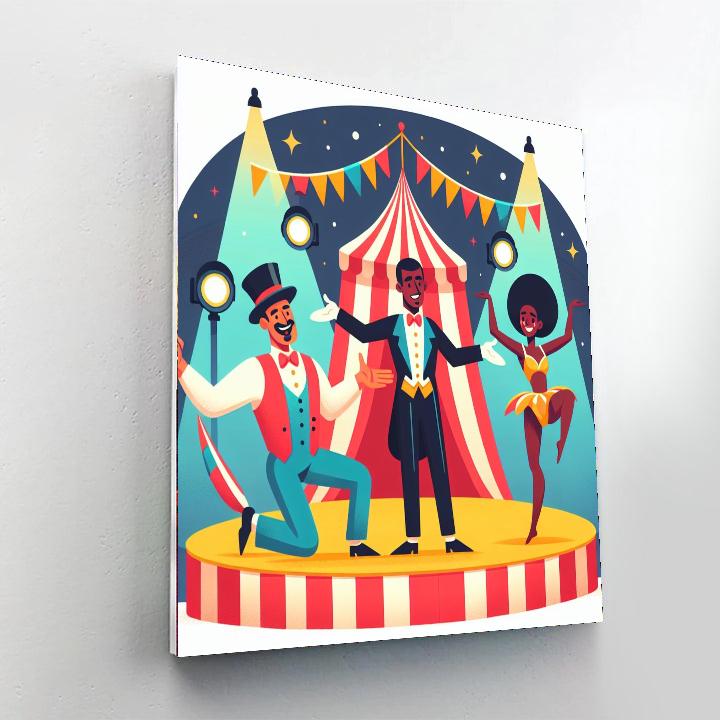 Circus Ringmaster Spectacle DIY Paint By Numbers