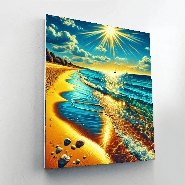 Sunny Beach Escape Painting By Numbers Kit