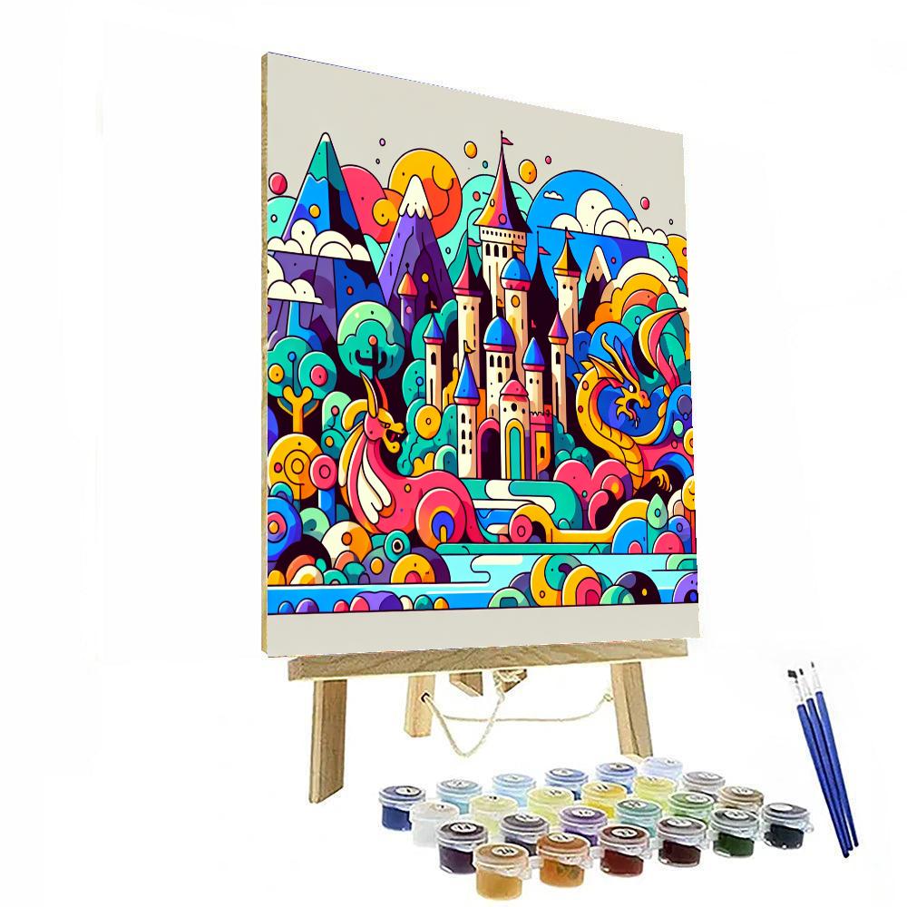 Friendly Fantasy Kingdom Paint By Numbers Art