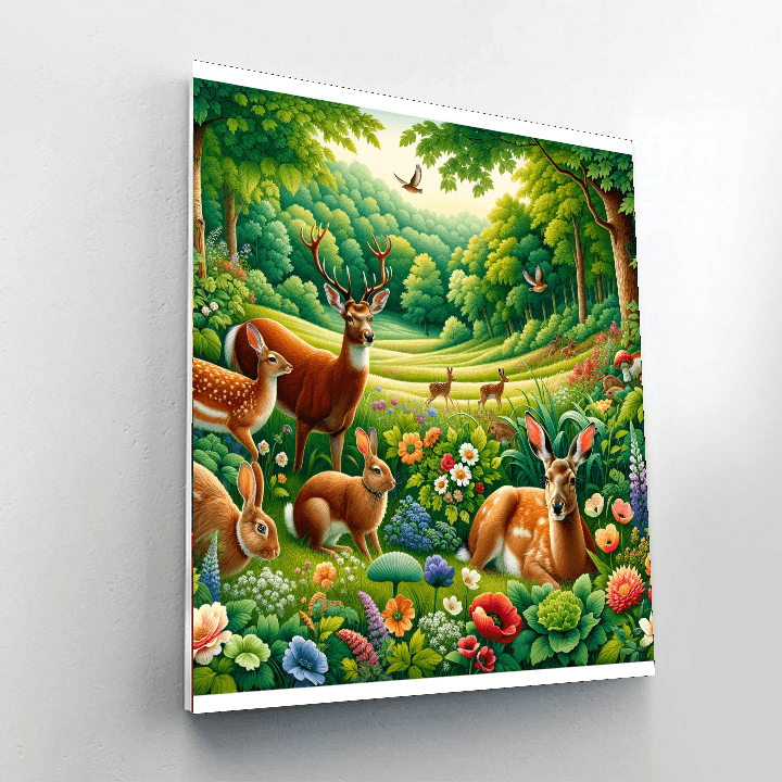 Charming Wildlife Encounters Painting Number Kit