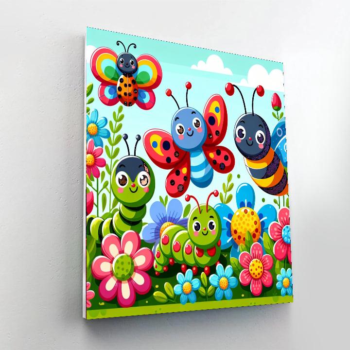 Charming Insects And Bugs Paint By Numbers