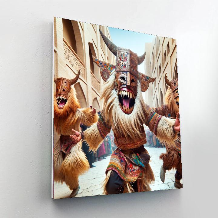 Busó Festivities - Mohács, Hungary Paint By Color