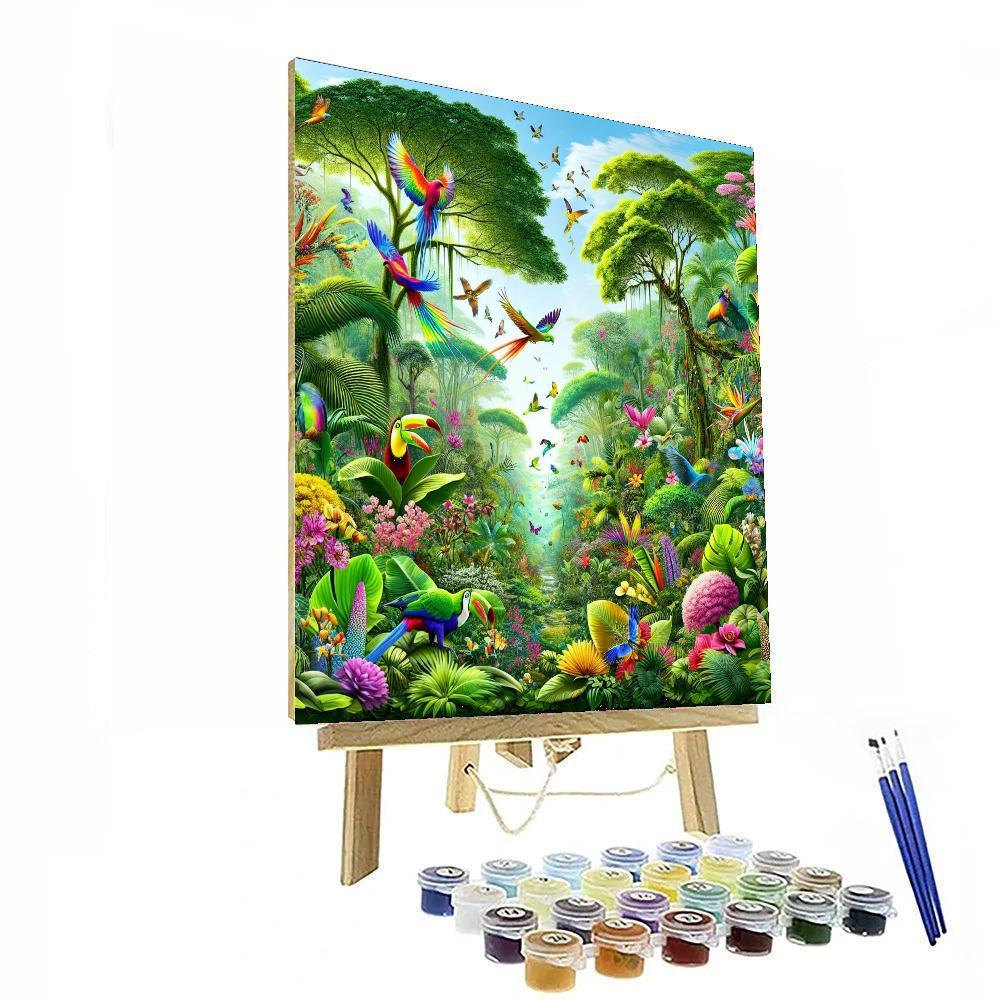 Rainbow Rainforest Retreat Numbered Painting Kits