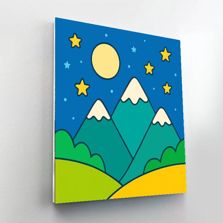 Moonlit Mountains Painting By Numbers Kit