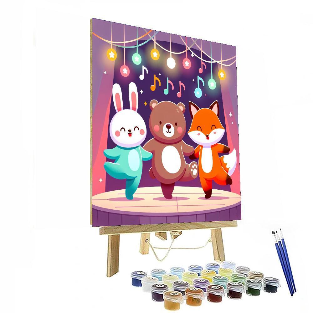 Joyful Animal Dance Off Numbered Painting Kits