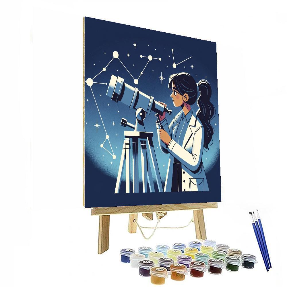 Astronomer's Cosmic Quest Paint By Numbers Art