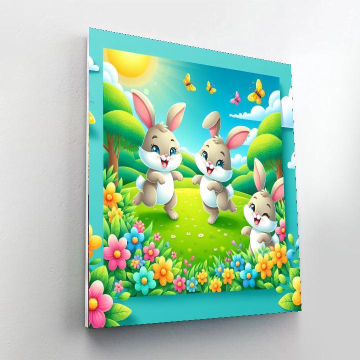 Bouncing Bunny Playtime DIY Paint By Numbers