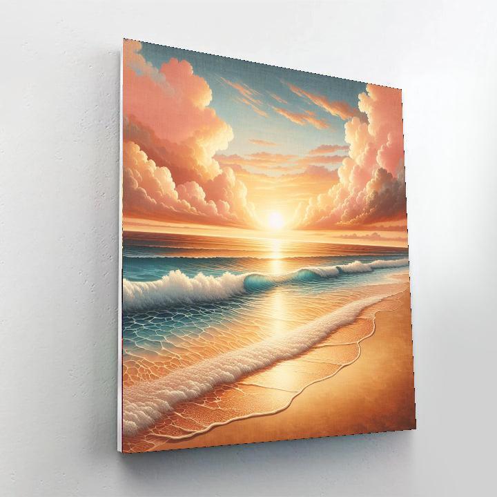 Enchanting Sunset Beach Paint By Numbers Art
