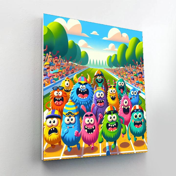 Silly Monster Race Numbered Painting Kits